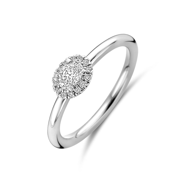 anello diamante 0.24ct h si 14K oro bianco