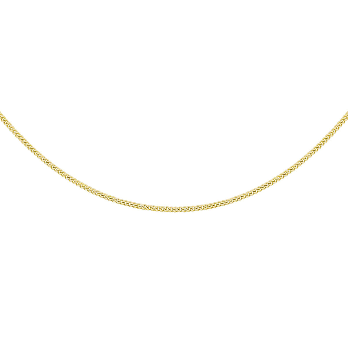 collana a maglia diamantata 4 lati 1,2 mm 3 micron argento placcato oro (giallo)