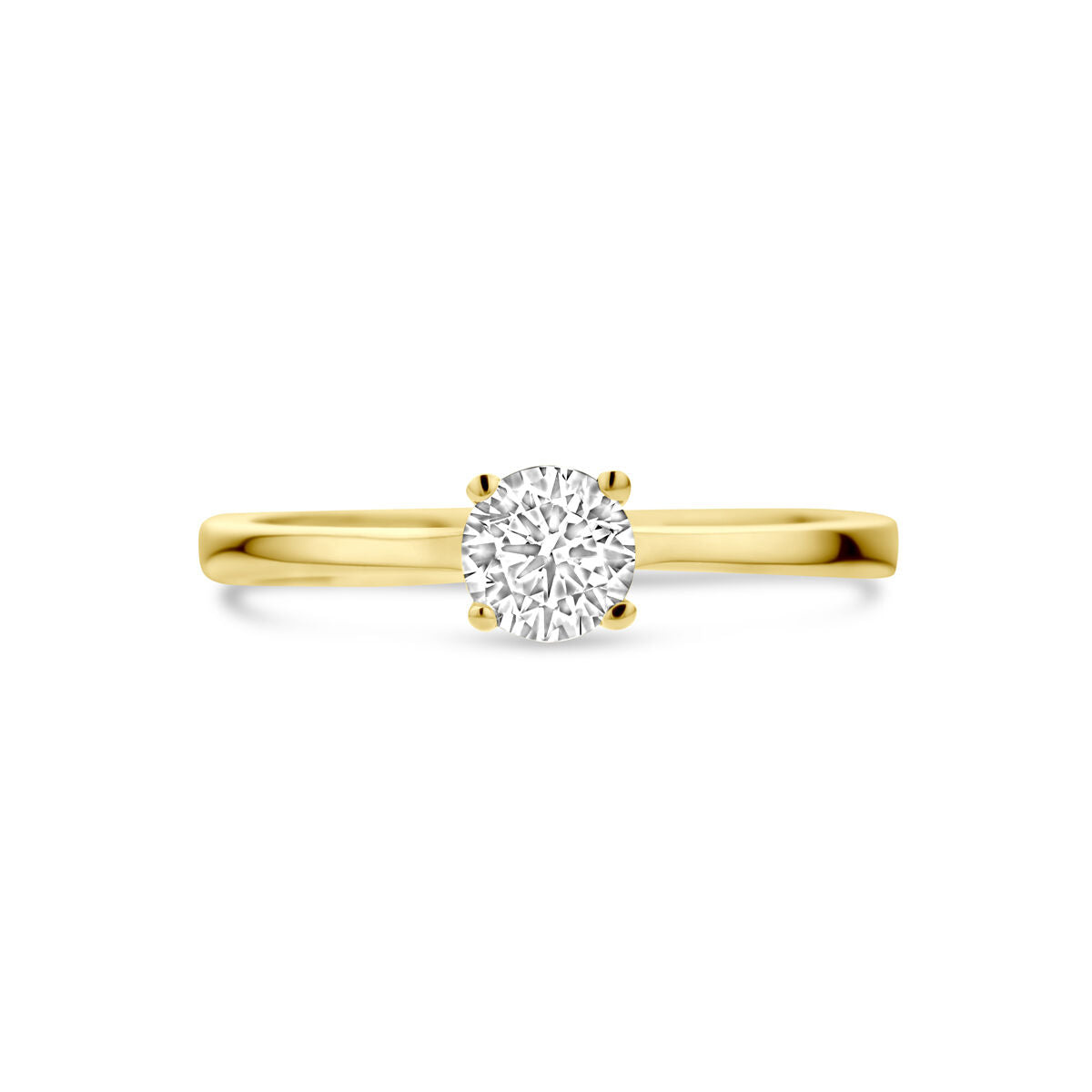 Anello zirconia oro giallo 14K