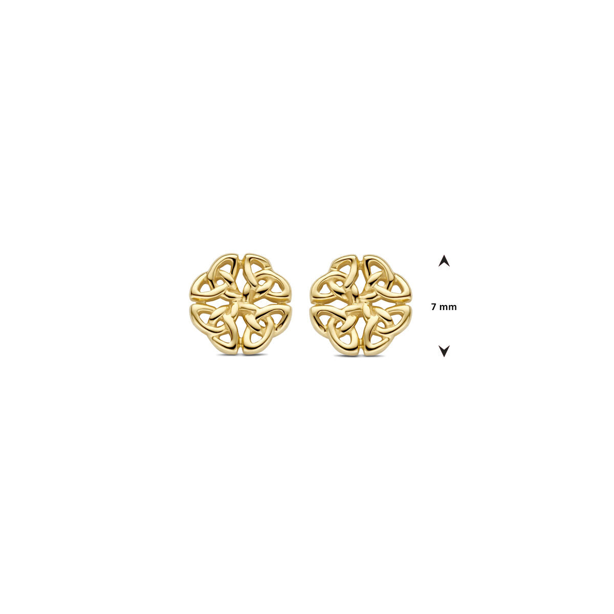 orecchini a bottone 7 mm oro giallo 14K