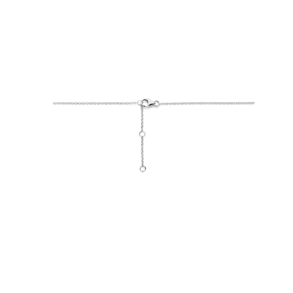 collana fiocco 41 - 43 - 45 cm argento rodiato