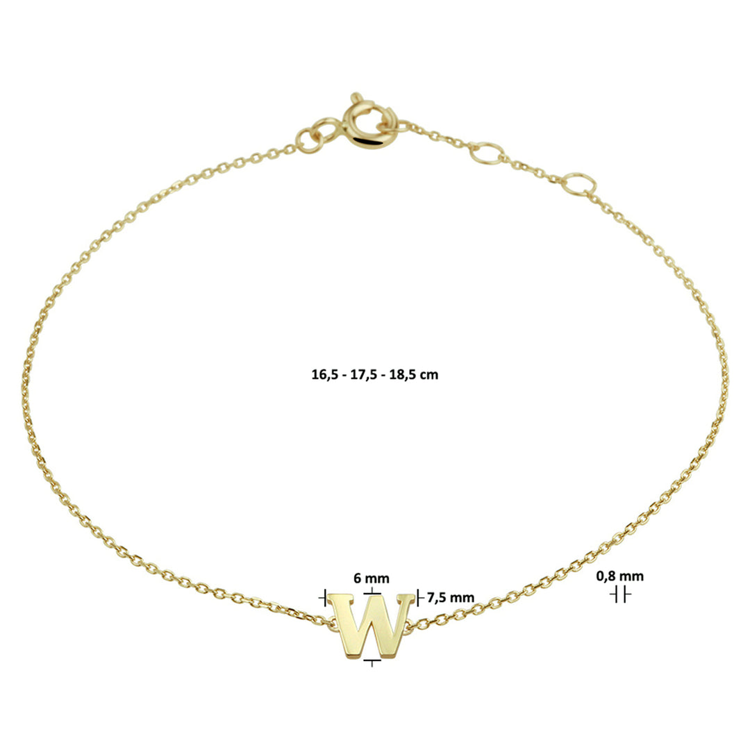 armband letter 14K geelgoud