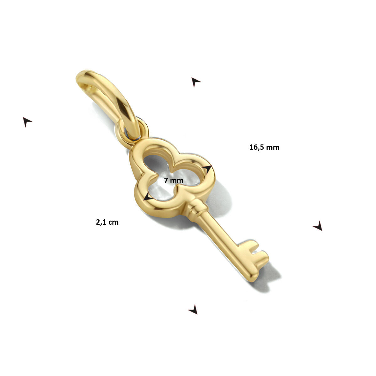 ciondolo chiave oro giallo 14K