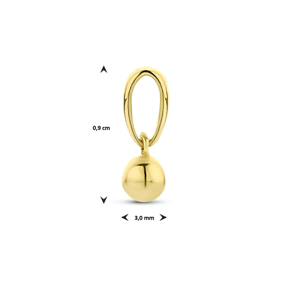 ciondolo sferetta 14K oro giallo