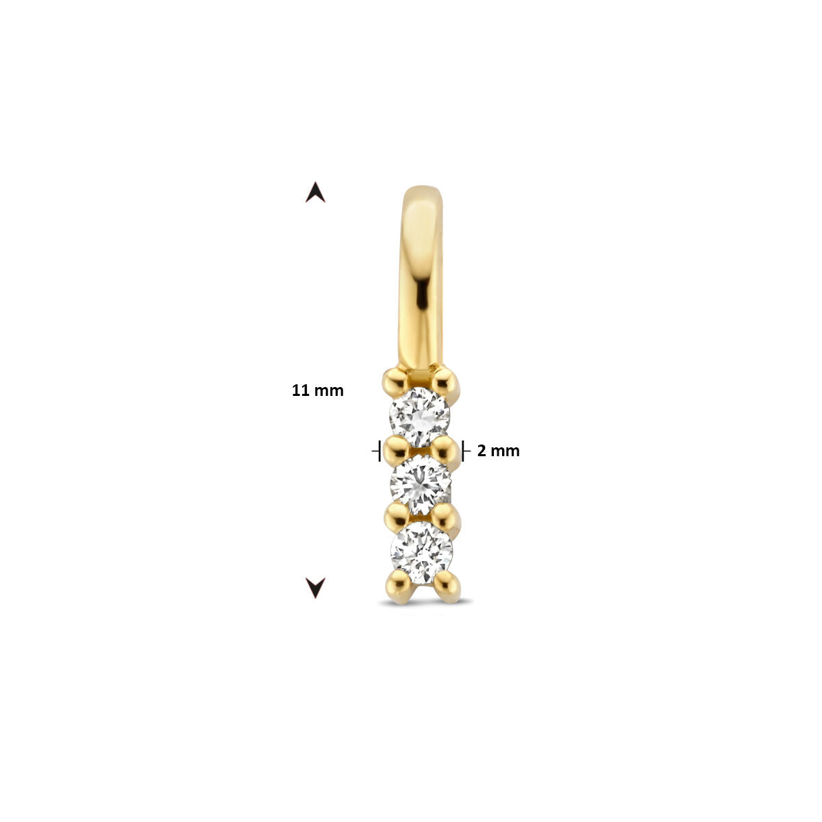 ciondolo diamante 0.05ct h si 14K oro giallo