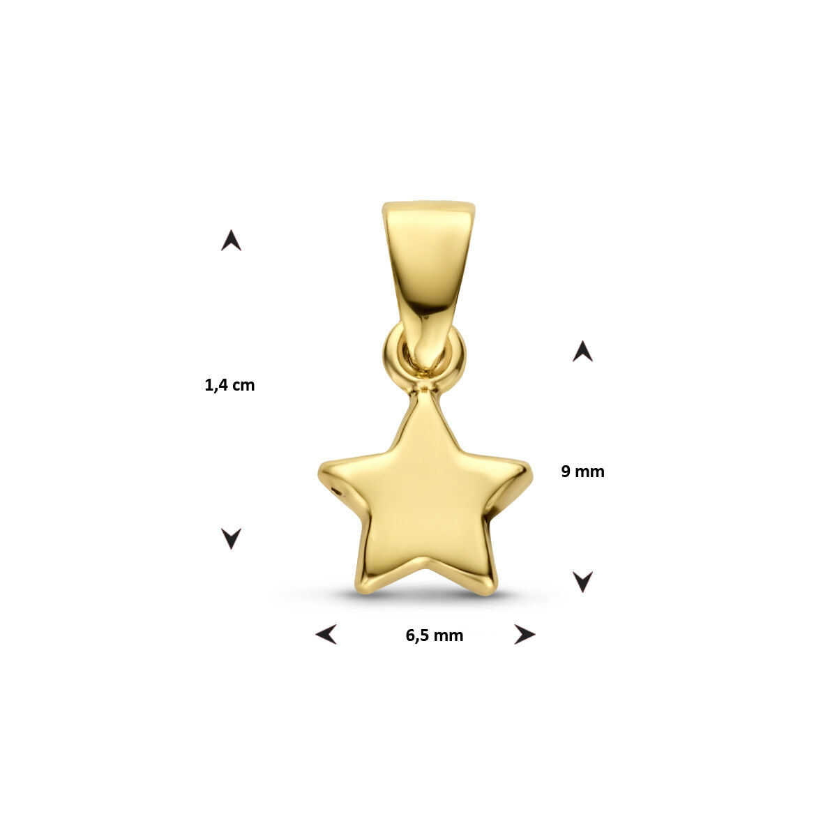 ciondolo stella oro giallo 14K
