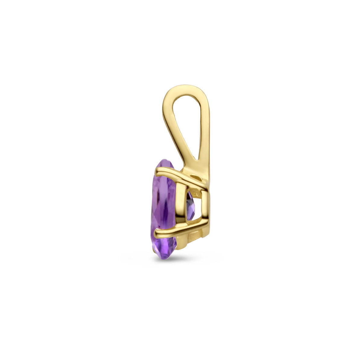 ciondolo con pietra portafortuna 14K oro giallo