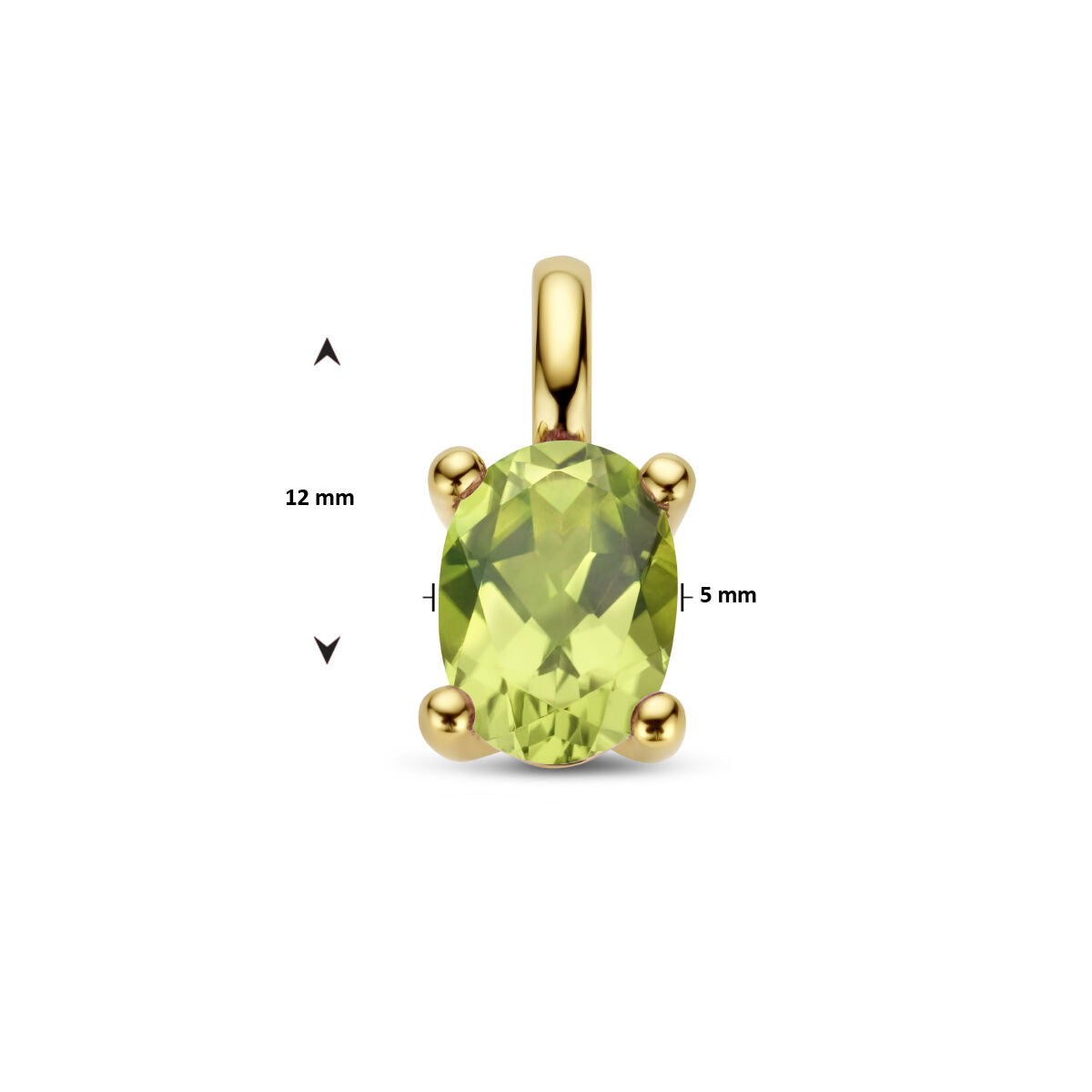 ciondolo peridoto 14K oro giallo