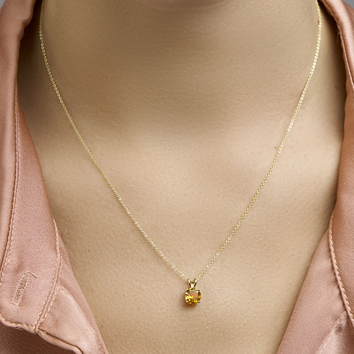 ciondolo citrino 14K oro giallo