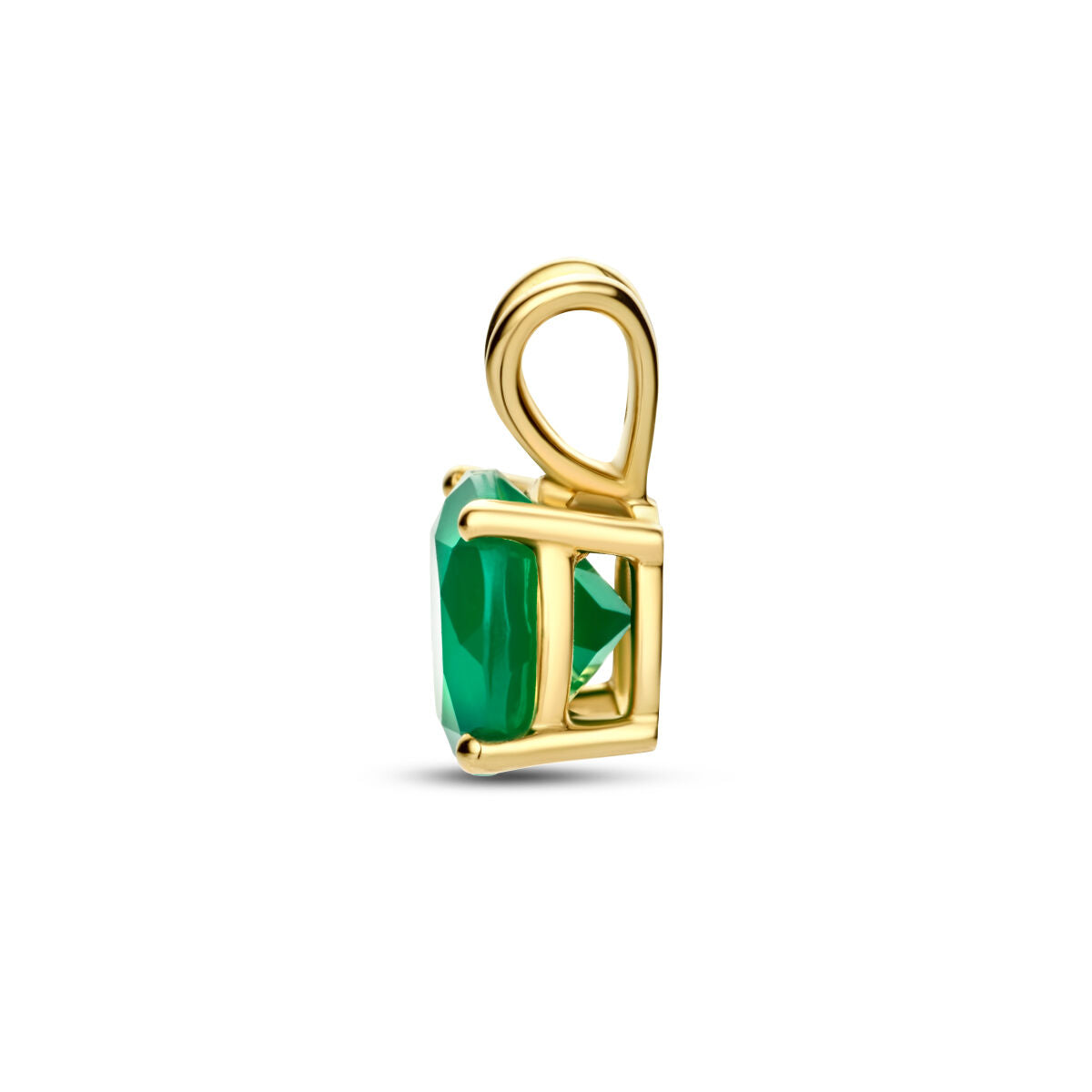 ciondolo agata verde 14K oro giallo