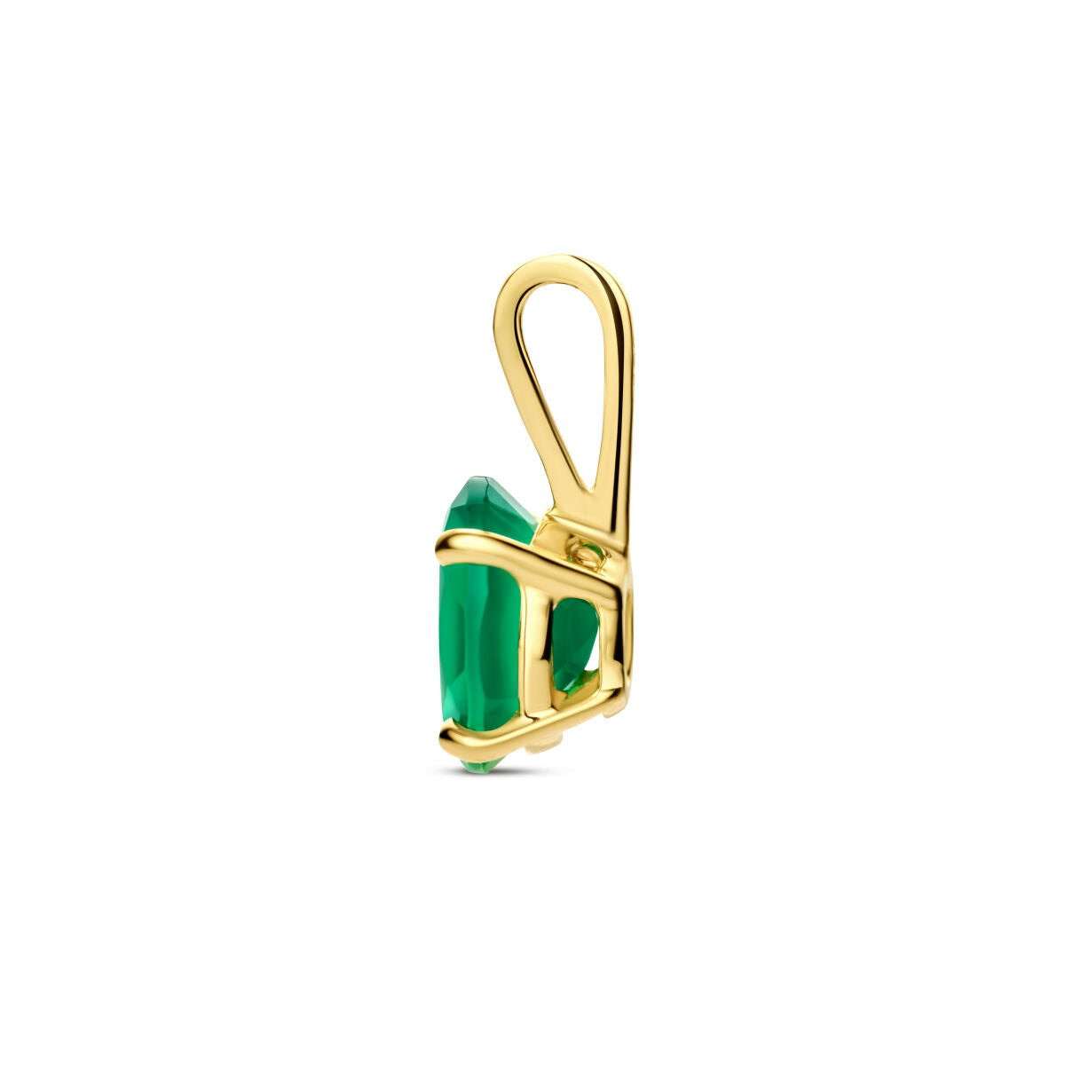 ciondolo agata verde 14K oro giallo