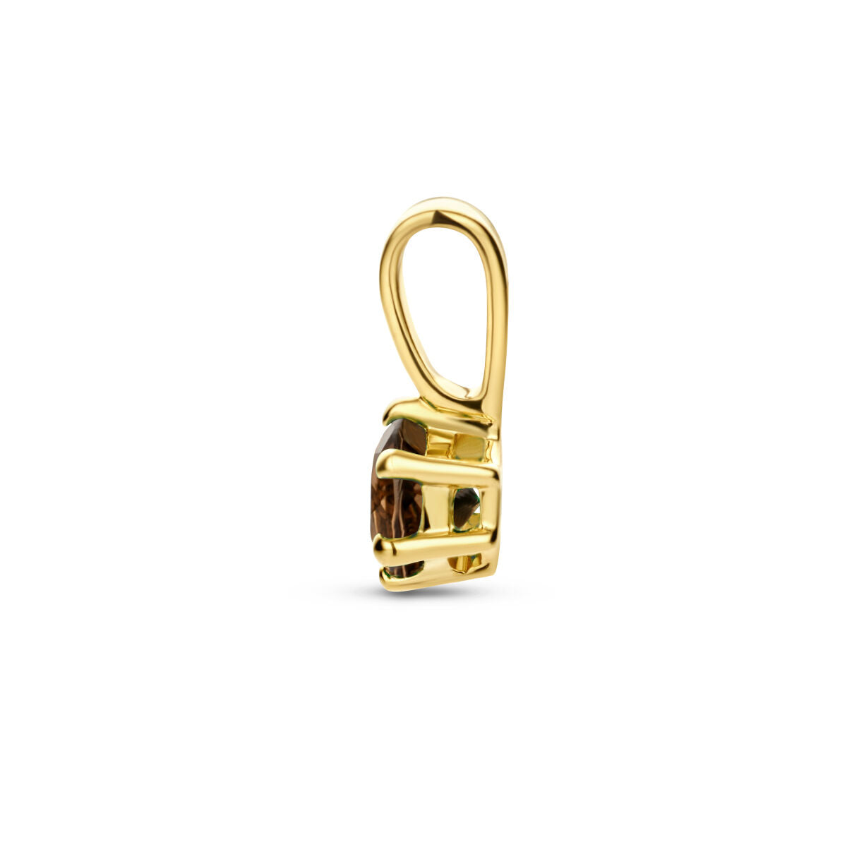 ciondolo quarzo fumé oro giallo 14K