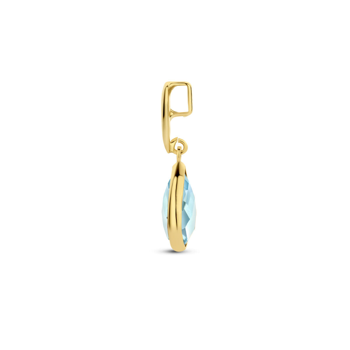 ciondolo topazio blu oro giallo 14K