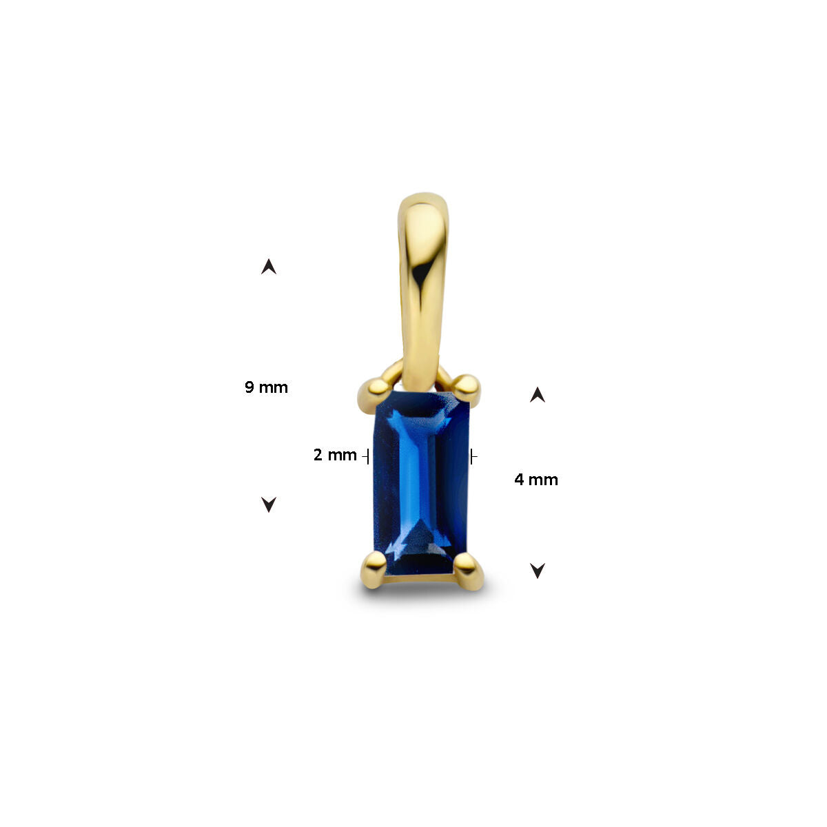 ciondolo con pietra portafortuna oro giallo 14K