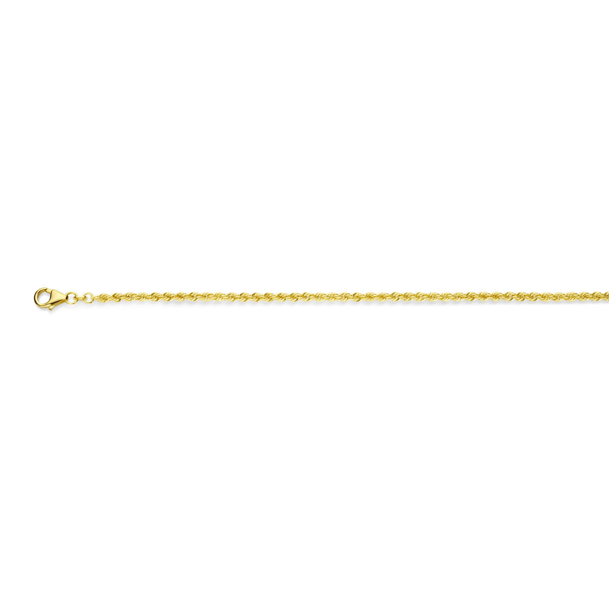 corda in oro giallo massiccio 14K di 2,7 mm