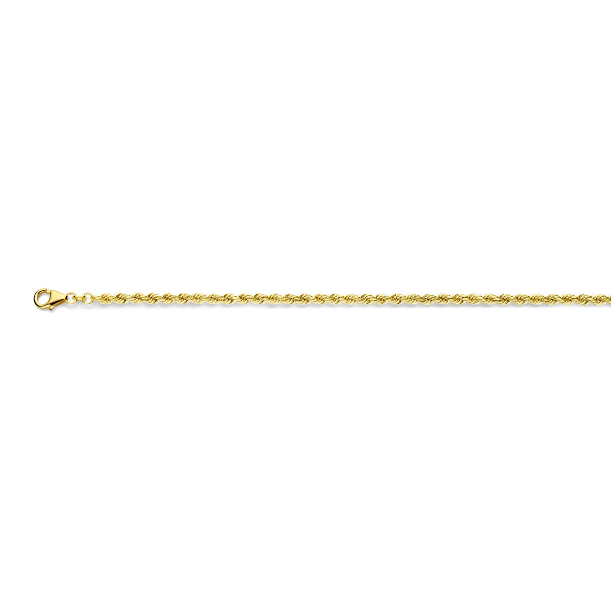 corda in oro giallo massiccio da 14 carati, spessore 3,3 mm.