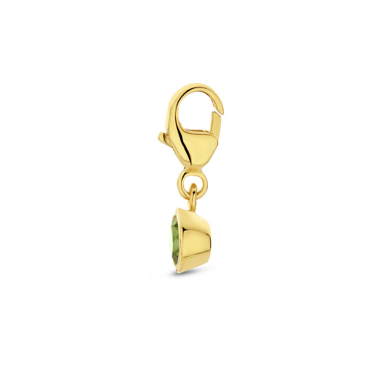 slotbedel met geboortesteen 14K geelgoud