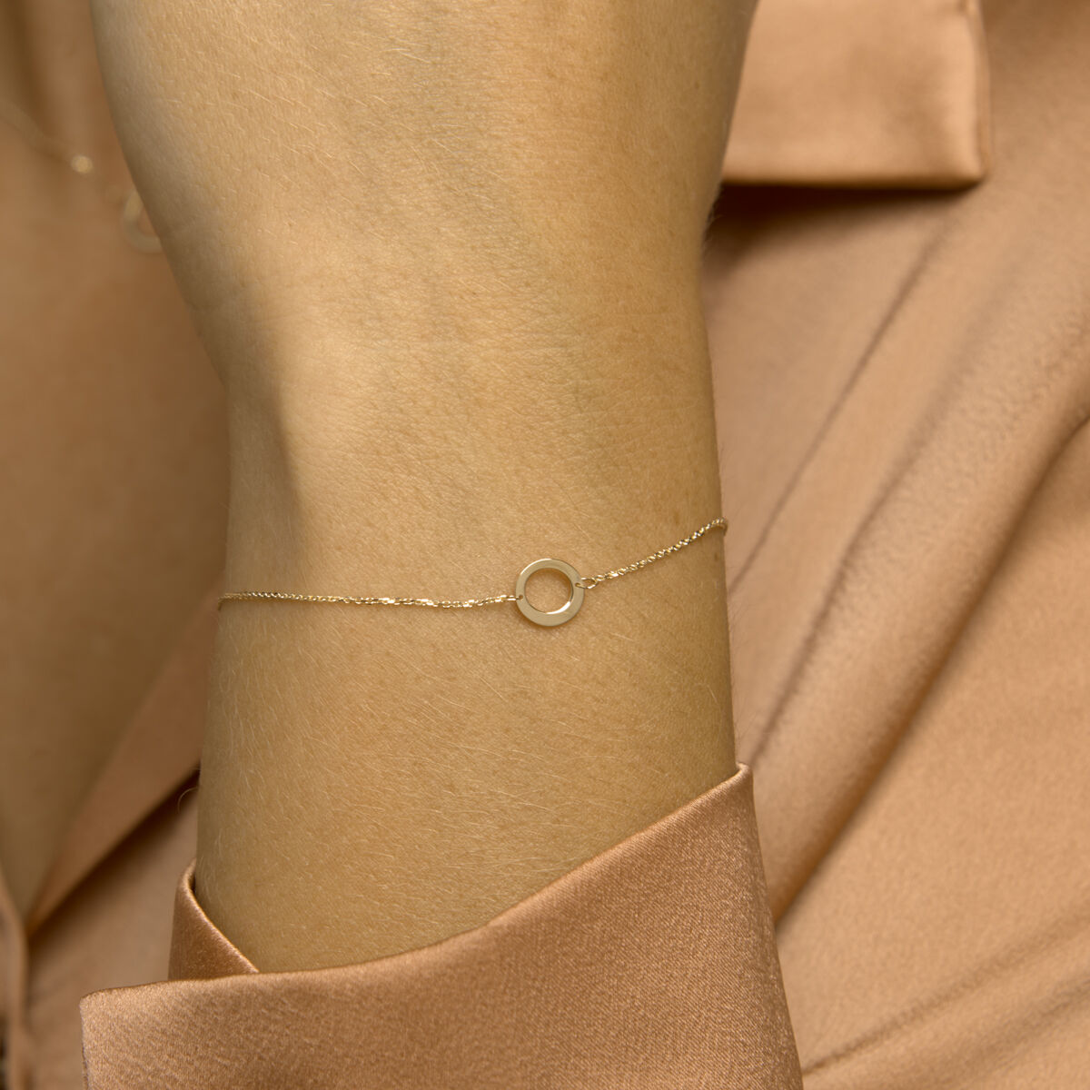 bracciale rotondo 16,5 - 17,5 - 18,5 cm oro giallo 14K