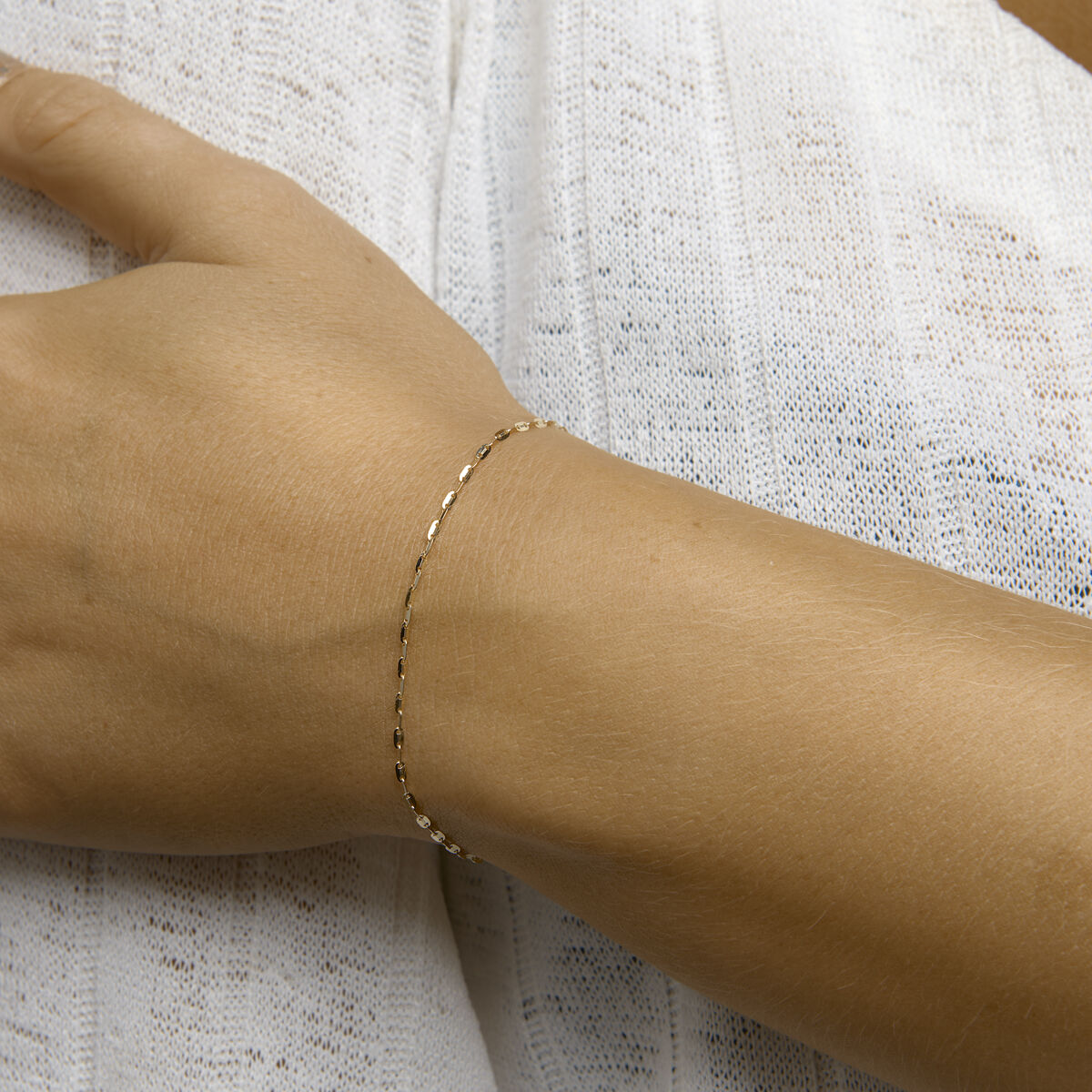 bracciale piastrine 1,5 mm 16 - 17 - 18 cm 14K oro giallo