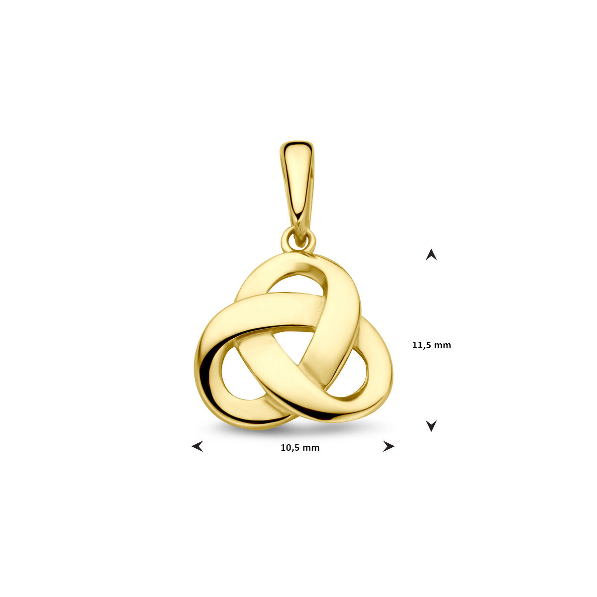 ciondolo nodo 16 mm oro giallo 14K