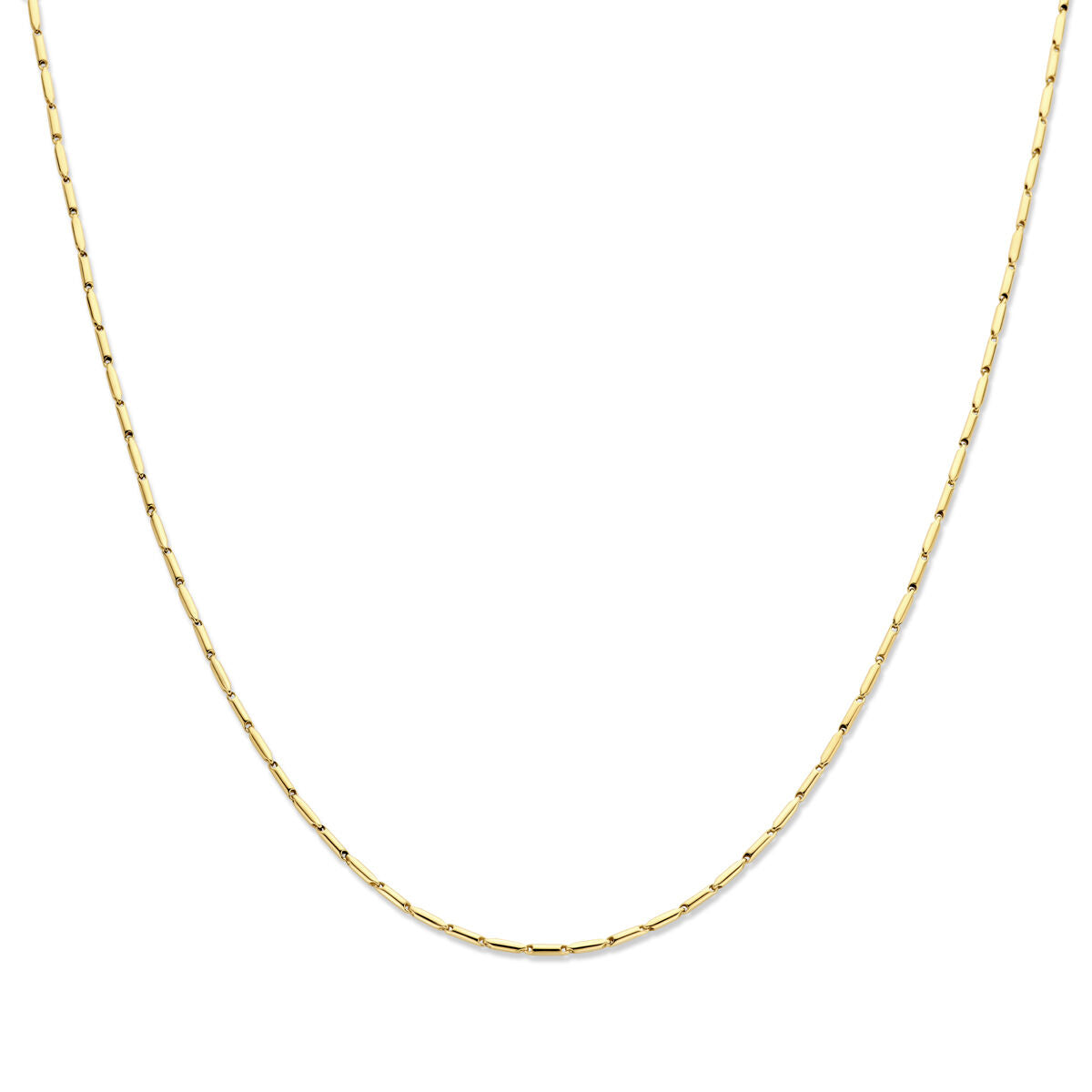 Collana in oro giallo 14K, maglia rolò di 1,9 mm, lunghezza 43 cm.