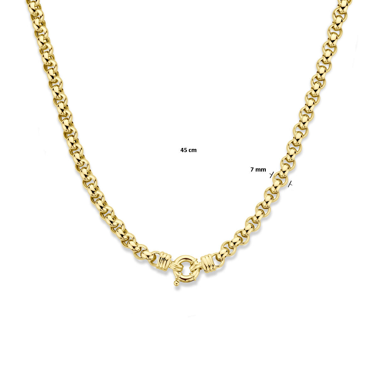 collana jasseron 7 mm 45 cm 14K oro giallo