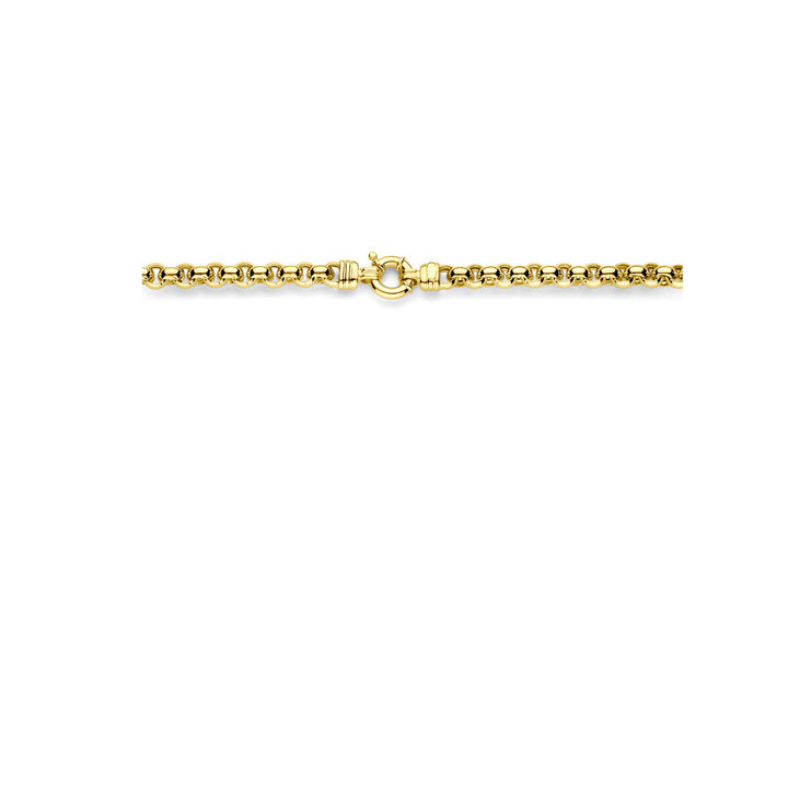 collier jasseron 7 mm 45 cm 14K geelgoud