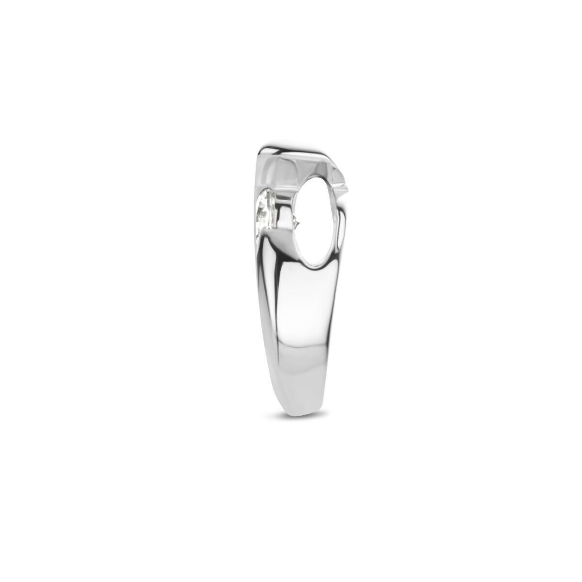 Ciondolo goccia zirconia argento rodiato