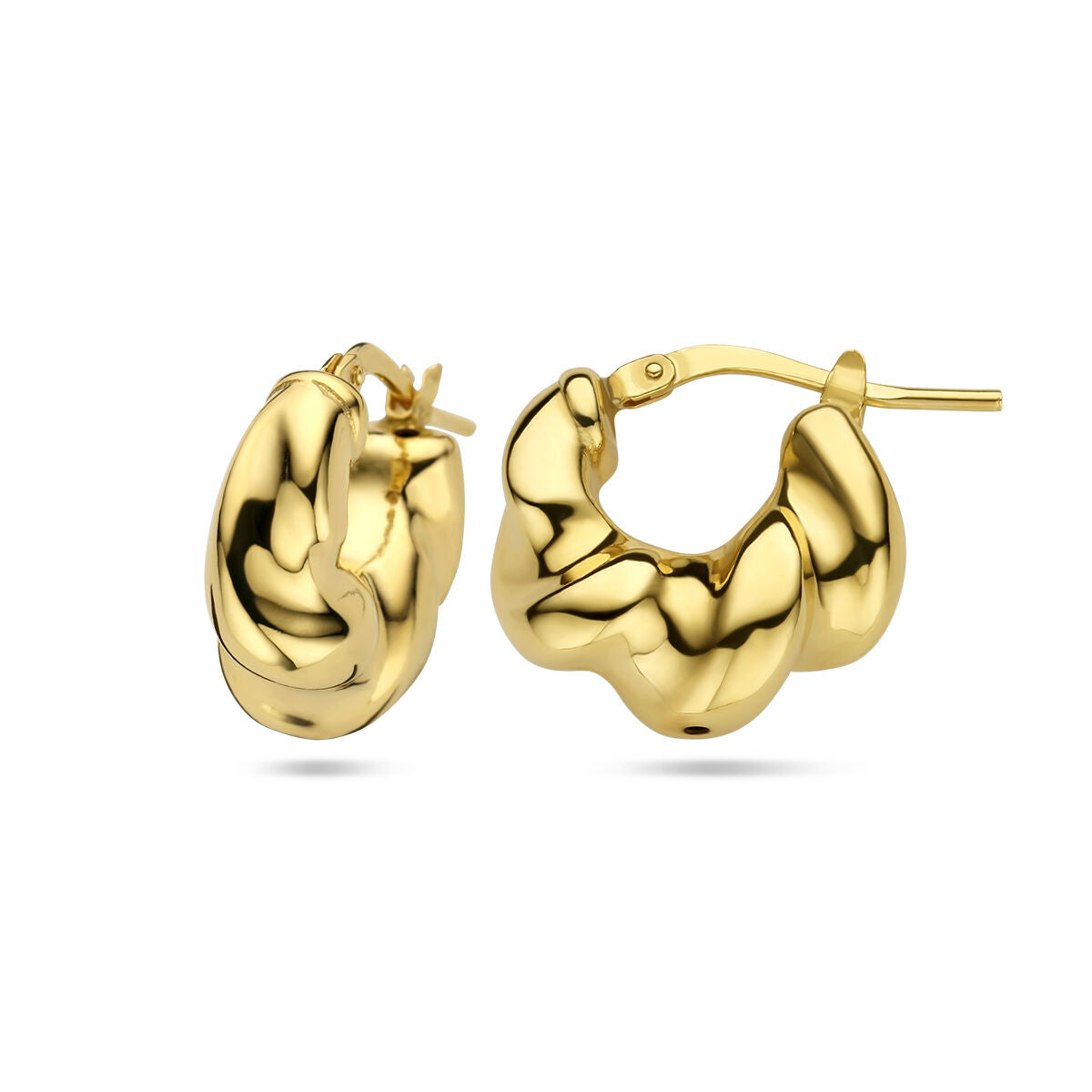 orecchini a cerchio 1 micron argento placcato oro (giallo)