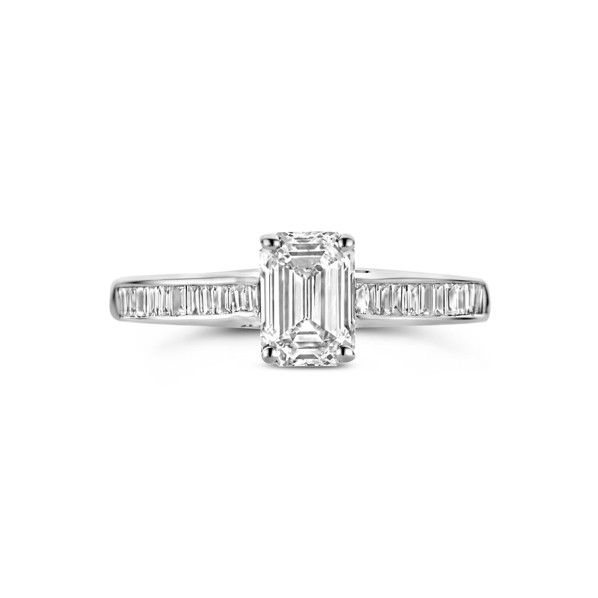 anello diamante lab grown 1.19ct h si 14K oro bianco