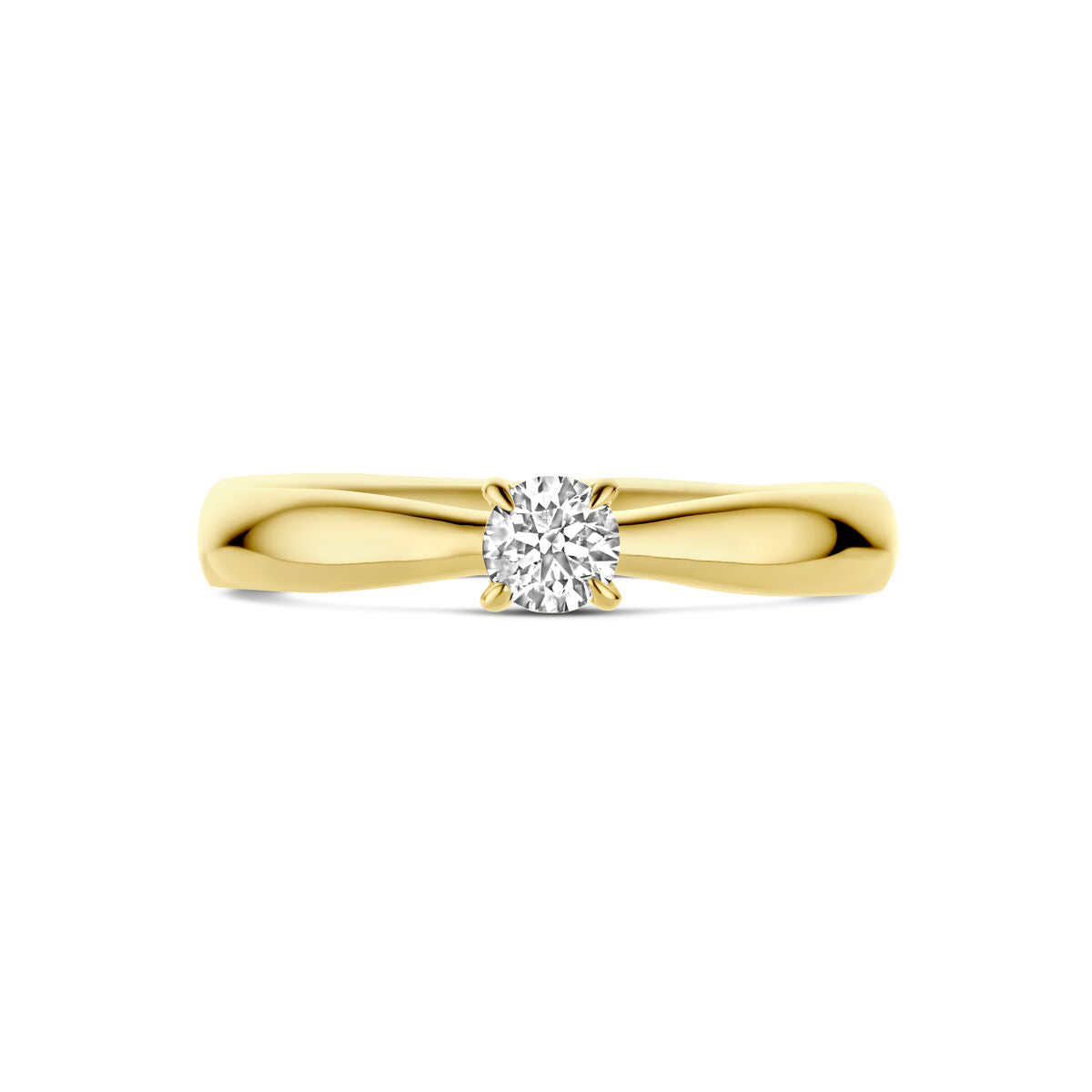 anello di fidanzamento diamante 0.25ct h si 14K oro giallo