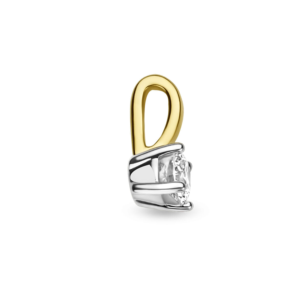 ciondolo diamante h si 14K oro bicolore giallo/bianco