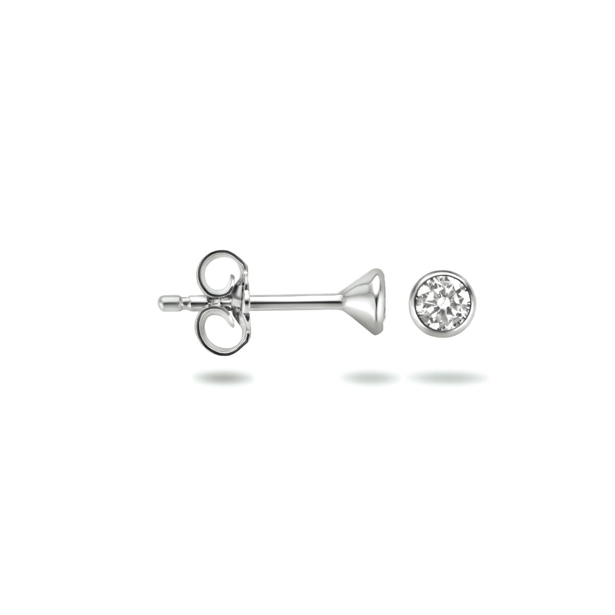 Orecchini a bottone zircone