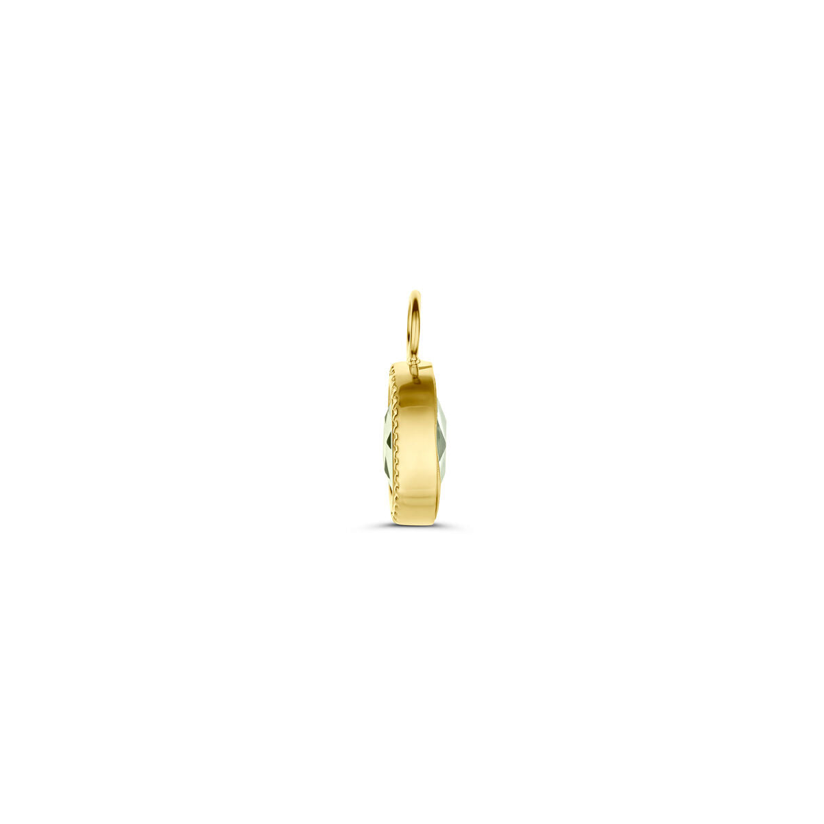 orecchino pendente ametista verde oro giallo 14K