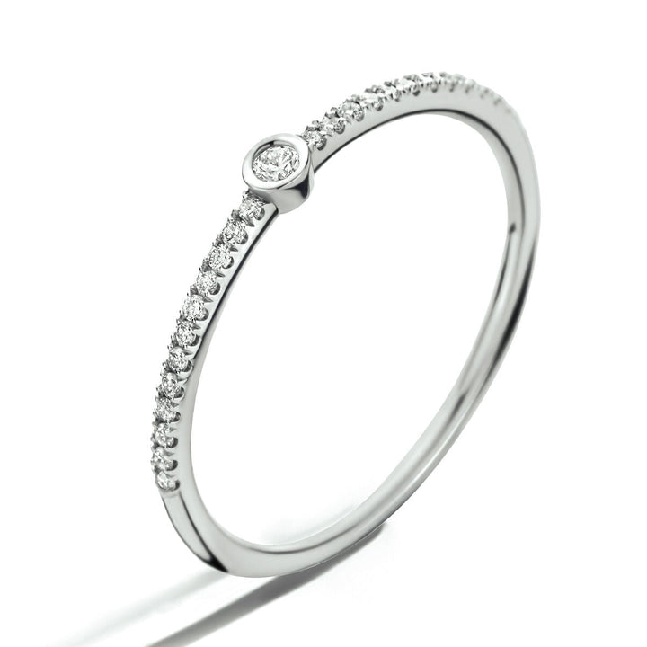 ring diamant 0.115ct h si 14K witgoud