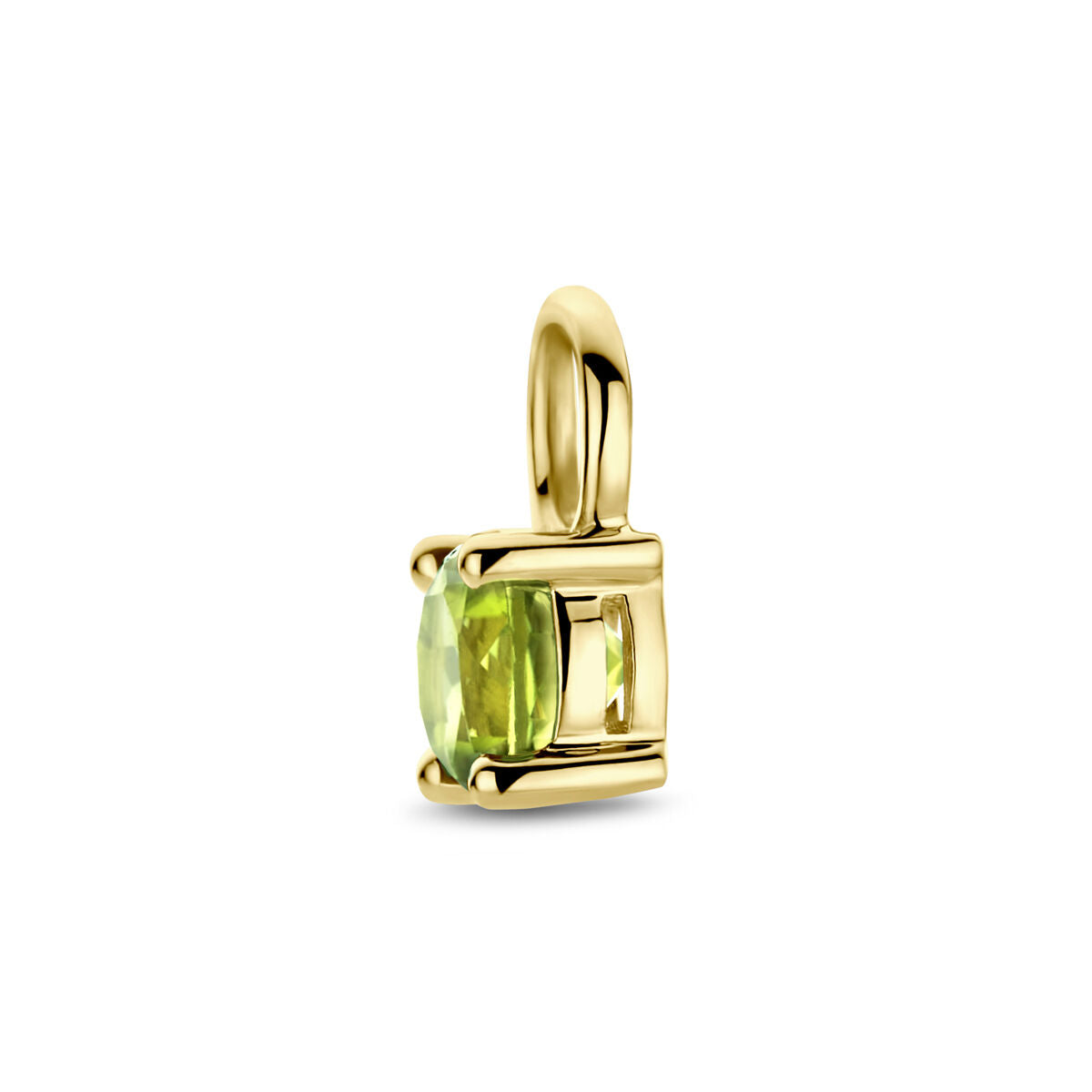 ciondolo per orecchino a cerchio peridoto al pezzo 14K oro giallo