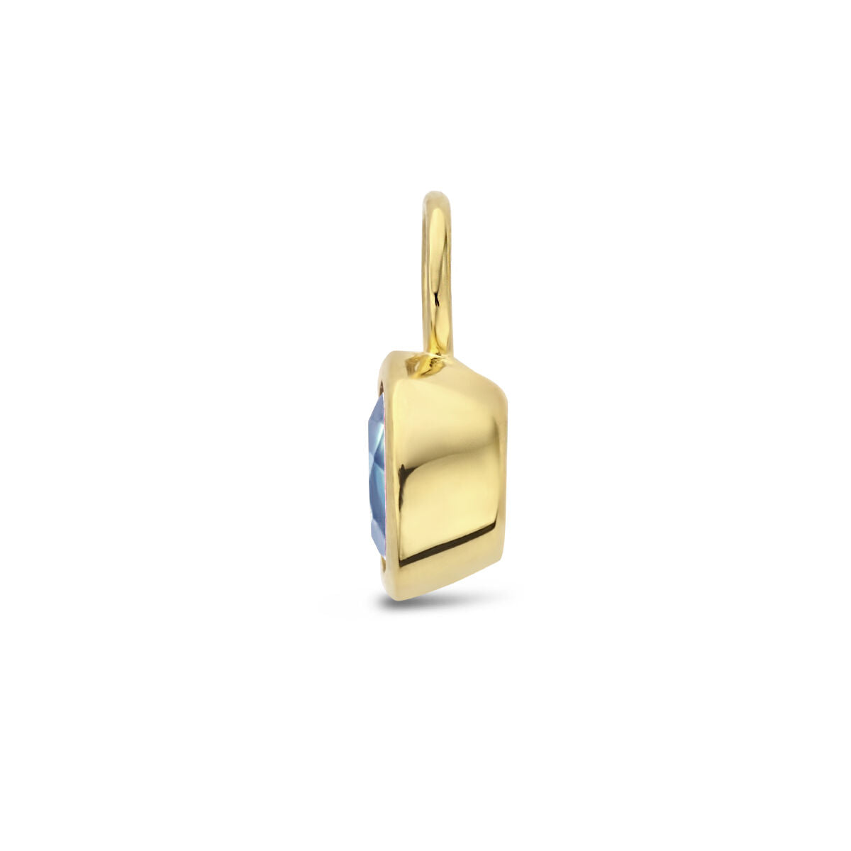 ciondolo per orecchino a cerchio tanzanite, al pezzo, oro giallo 14K