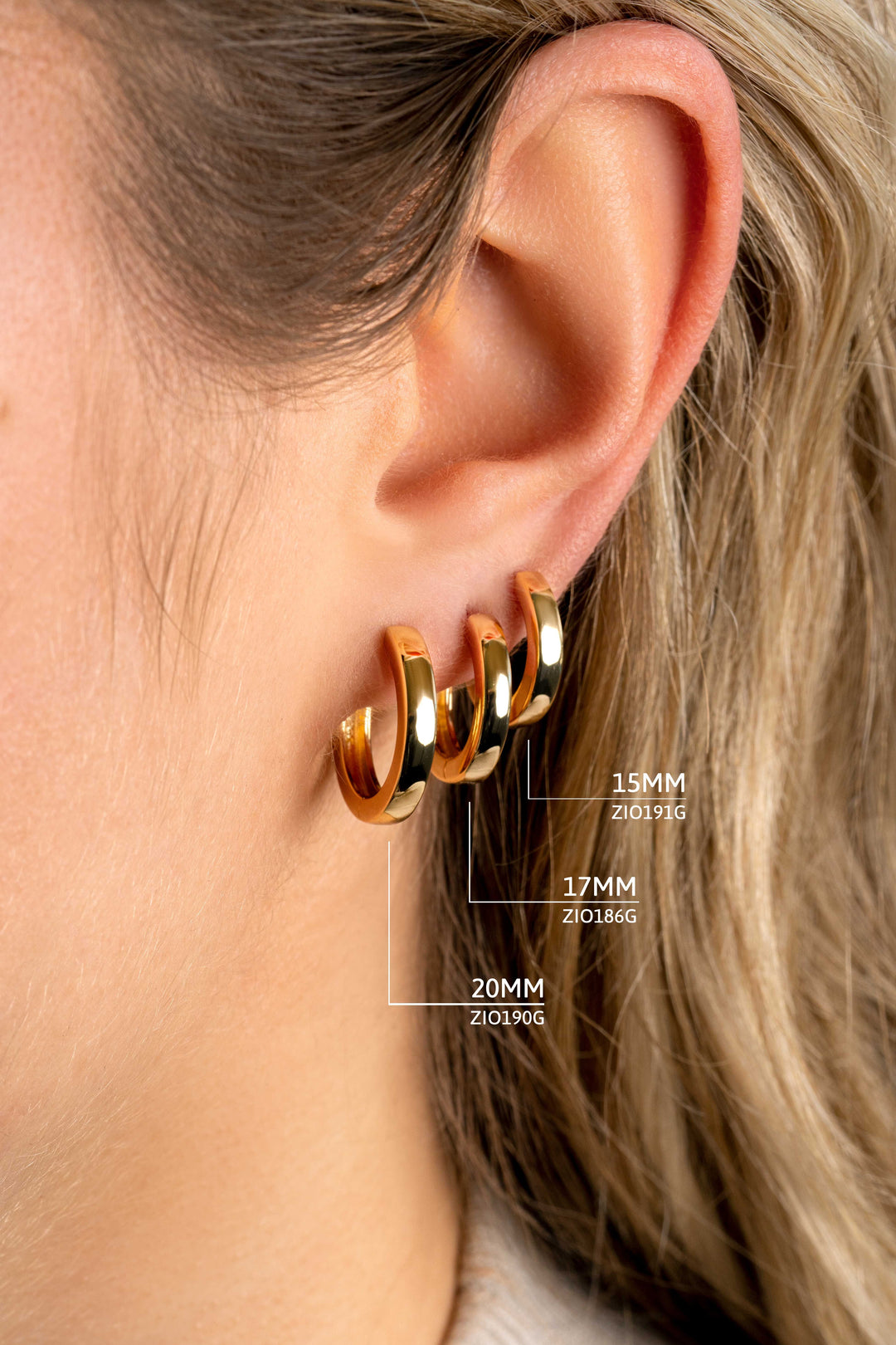 Zinzi Oorbellen Gold Plated Zio191 G