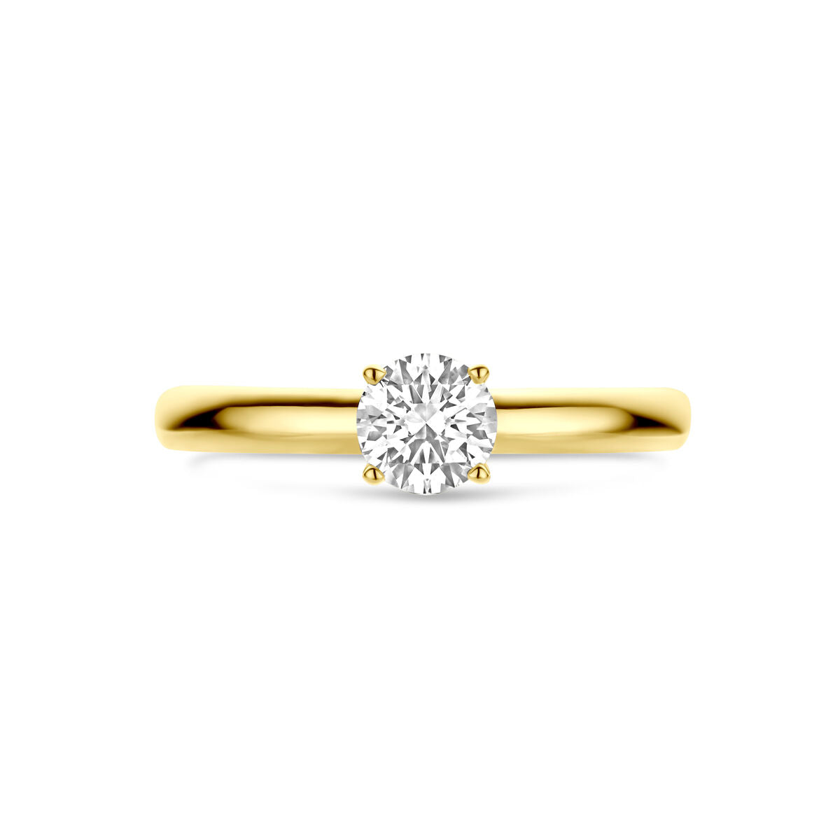 Anello da donna in oro con diamante lab grown – oro giallo 14k