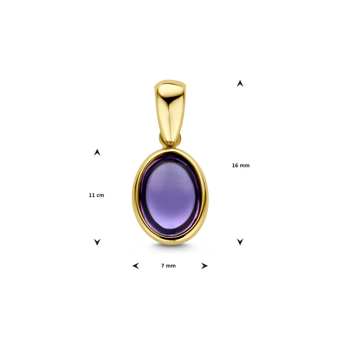 Ciondolo ametista oro giallo 14K
