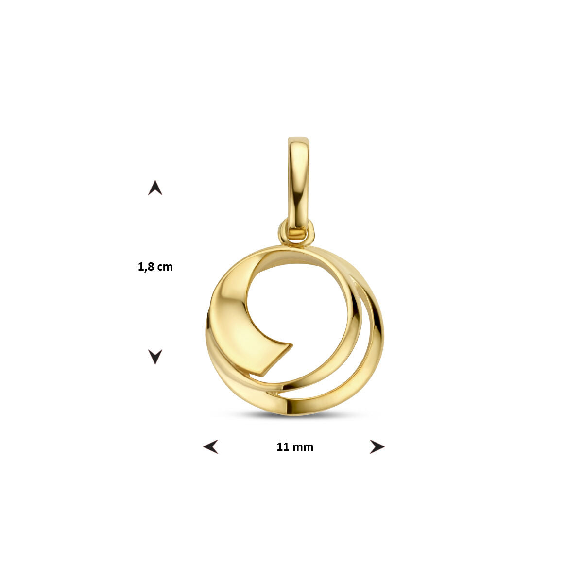 ciondolo cerchietto oro giallo 14K