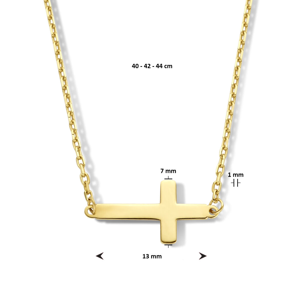 Collana da donna in oro con croce 14K