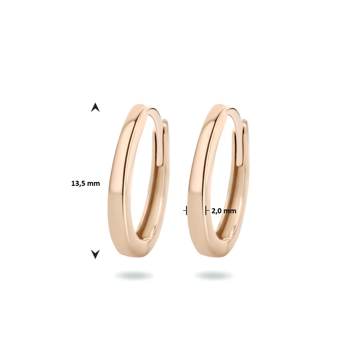 orecchini a cerchio oro rosa 14K