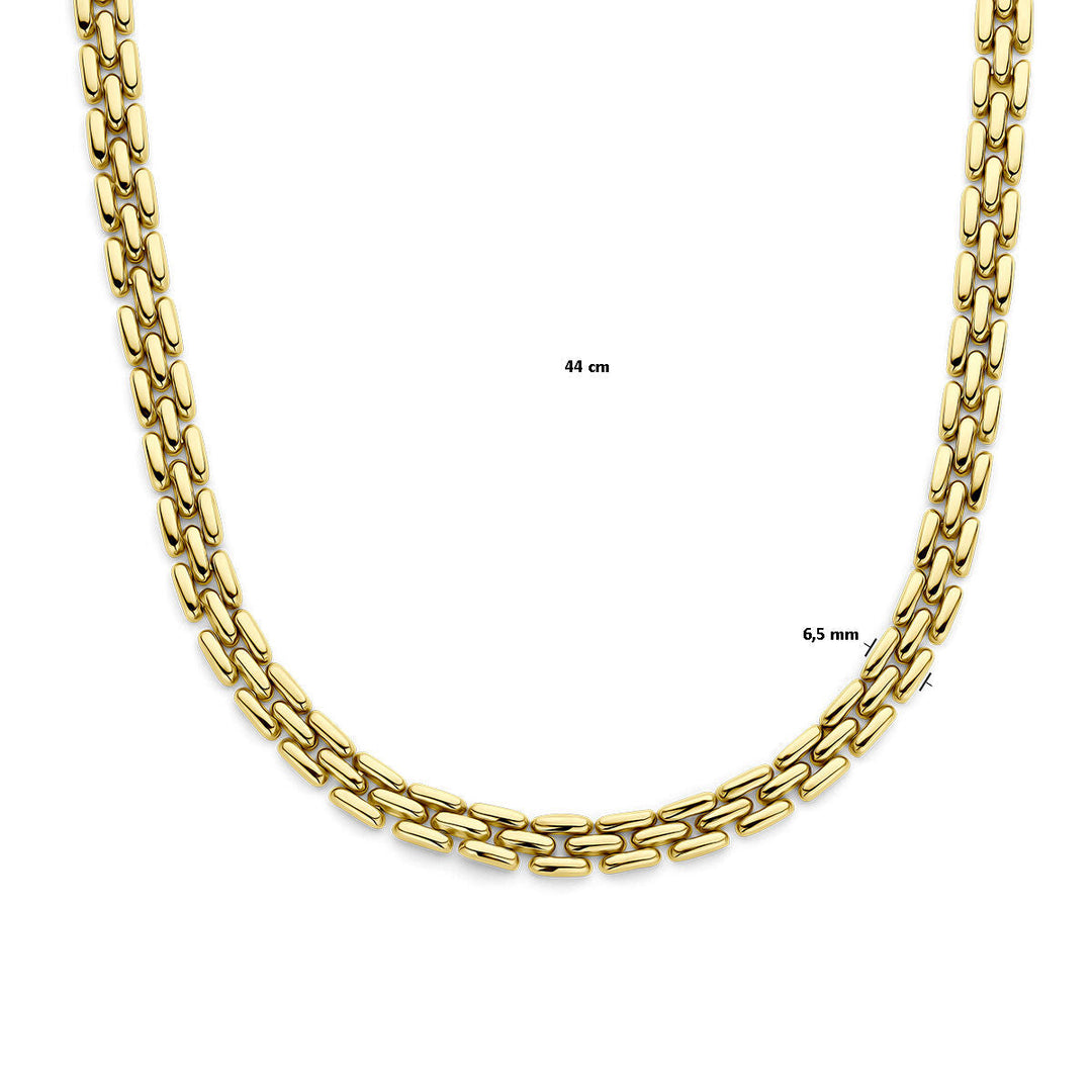 collier panter 6,5 mm 44 cm 14K geelgoud