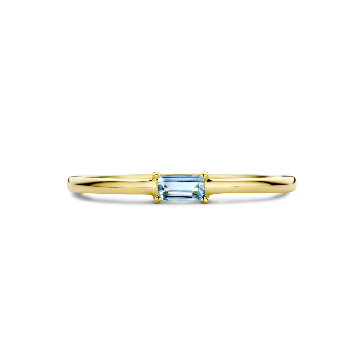 anello con pietra portafortuna topazio dicembre oro giallo 14K