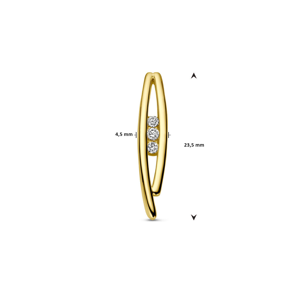 ciondolo diamante 0.10ct h si 14K oro giallo