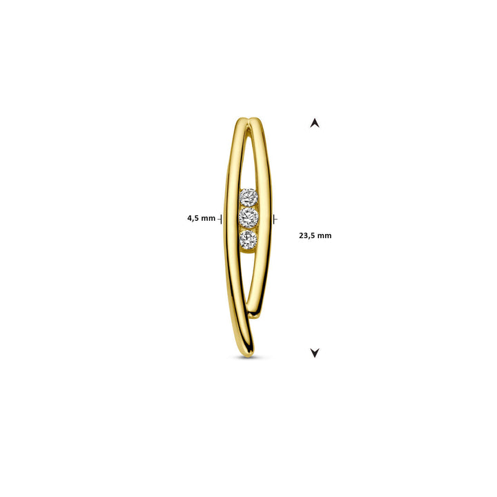 hanger diamant 0.10ct h si 14K geelgoud