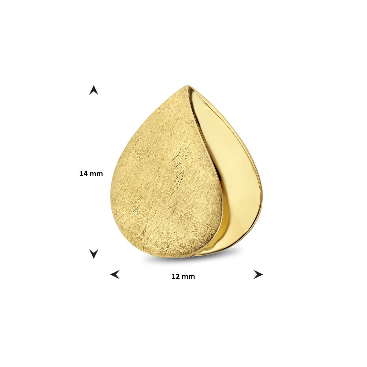 ciondolo lucido/opaco in oro giallo 14K