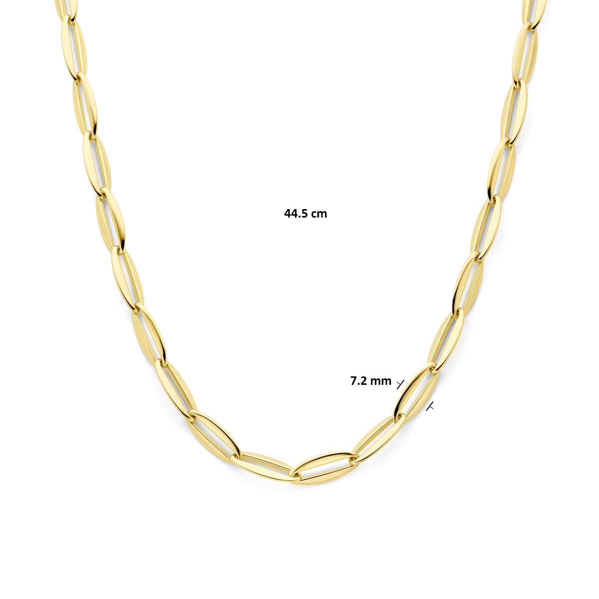 collier ad ancora 7,2 mm 44,5 cm 14K oro giallo