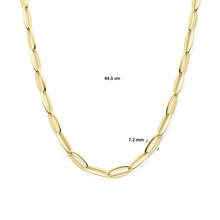 collier anker 7,2 mm 44,5 cm 14K geelgoud